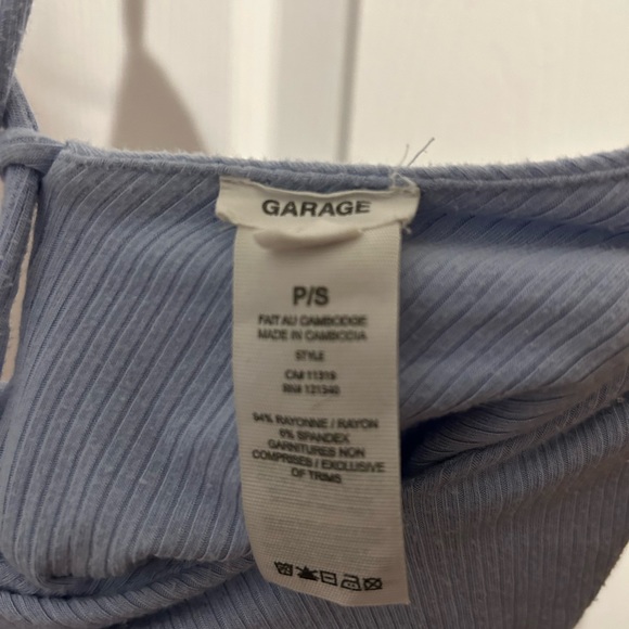 Garage cropped tank top with corset back - Picture 3 of 3